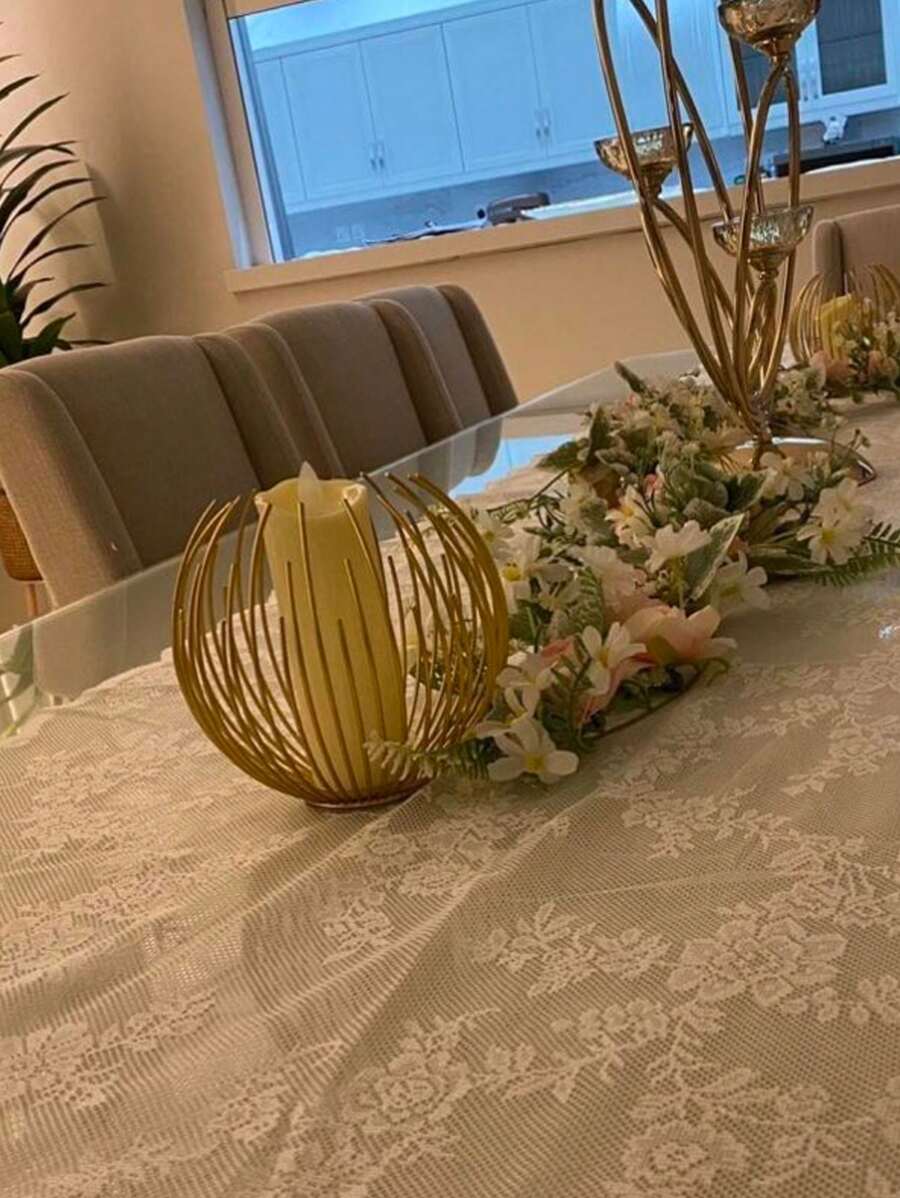 1 pièce Bougeoir en métal de mariage, décoration de cour extérieure, décoration de bureau, tasse à bougie d'aromathérapie, dîner aux chandelles, ambiance de la pièce, convient pour le mariage, les réunions de famille, les fêtes, les aveux, la décoration de table, les cadeaux