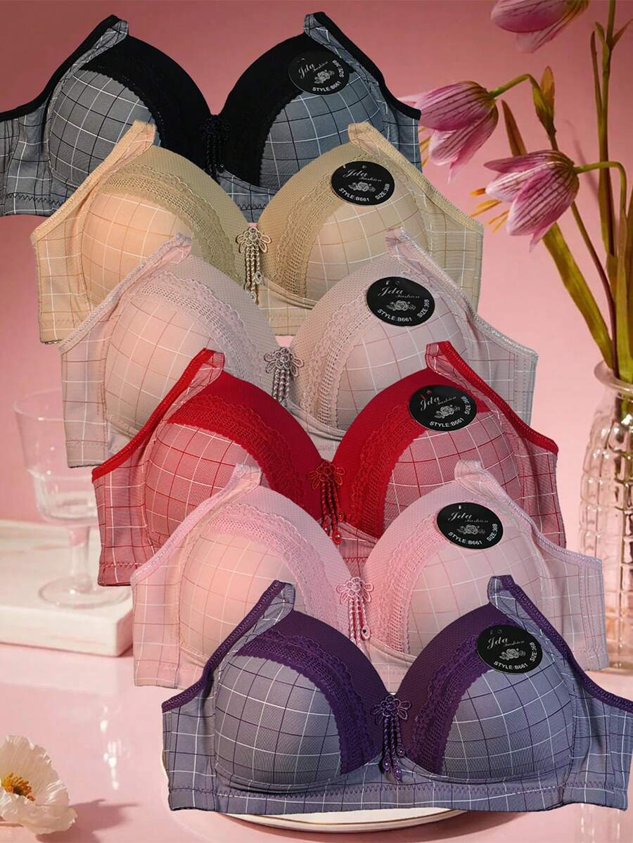 6 Pack Seamless Plus Size Women's Underwear,, Comfortsoft Full-Coverage Wirefree Bra