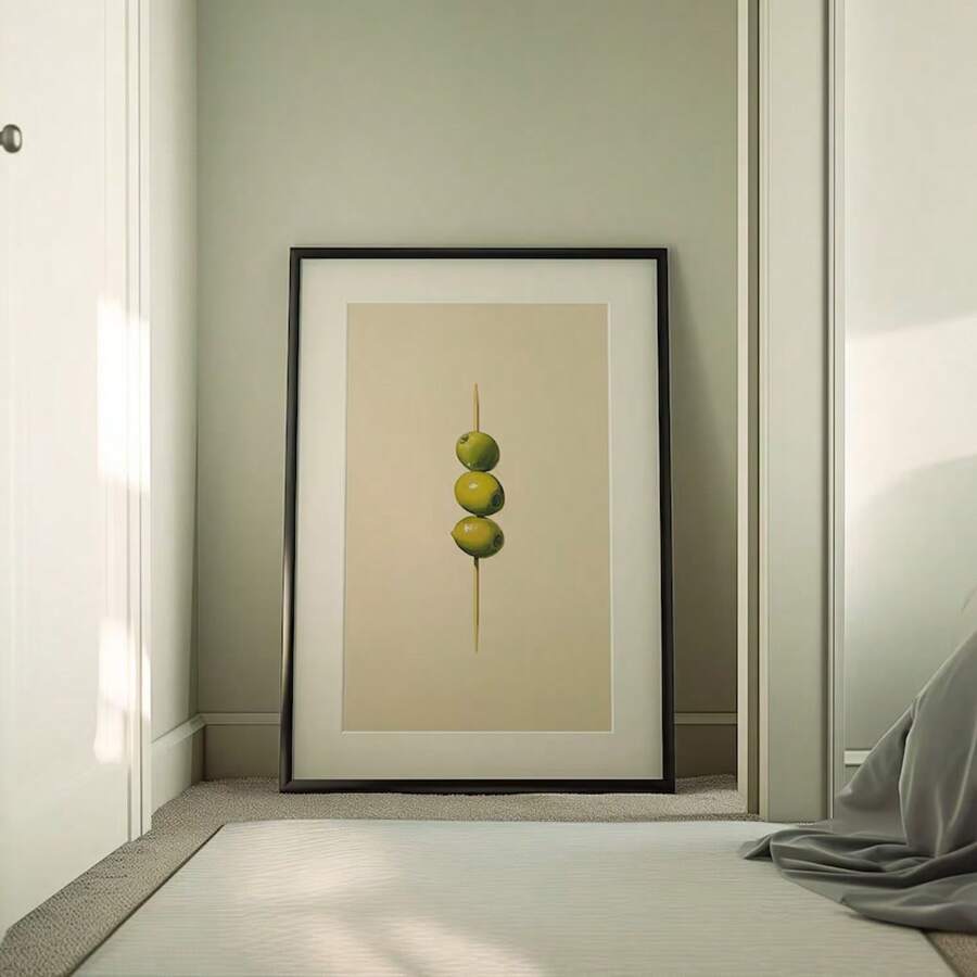 1 pièce, Art mural, Affiches modernes, Impressions d'olives de cocktail, Affiches de martini, Art mural minimaliste, Menu de cocktail, Affiches d'alcools, Boissons de bar de cuisine, Décoration de salon, Décoration de chambre à coucher esthétique, Cadeau de pendaison de crémaillère, Sans cadre