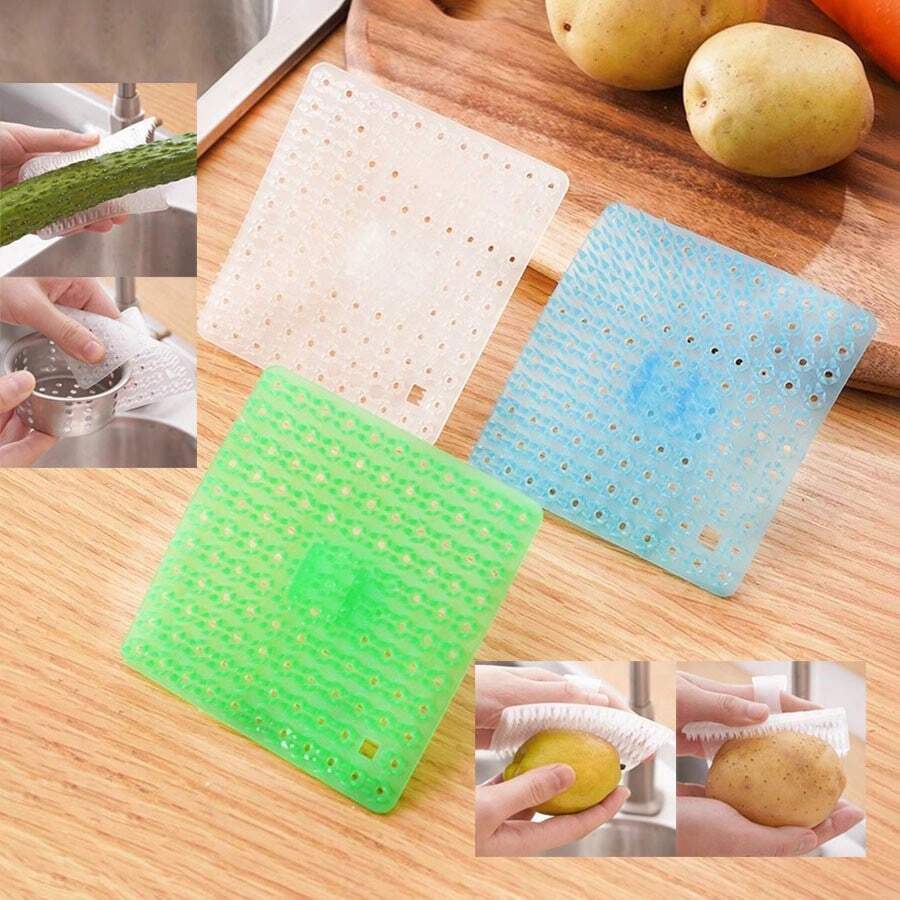 1pc Curved Fruit & Vegetable Cleaning Brush, Multi-Functional Potato Cleaning Tool For Kitchen