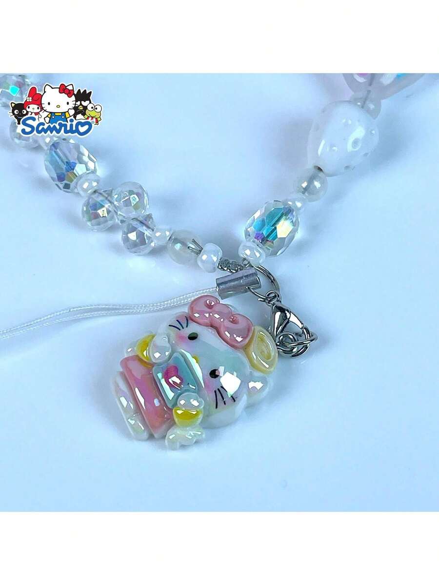 Sanrio 1 szt. Uroczy pasek na telefon Hello Kitty; Kolorowy pasek na telefon My Melody; Uroczy akcesorium do telefonu w stylu Kuromi, portfel, wisiorek do plecaka, najlepszy prezent na Dzień Matki
