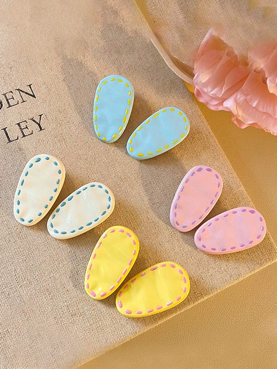 8 buc agrafe mini cu linie colorată drăguță în formă de picătură de apă, agrafă dulce cu margine cu dopamină, agrafe cu breton pentru femei, agrafe cu gheare, agrafe de păr, chestii școlare