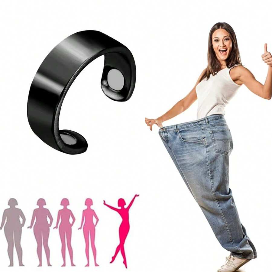 1 pieza Anillo deportivo de moda para hombres y mujeres, ajustable, para uso diario (sin caja)