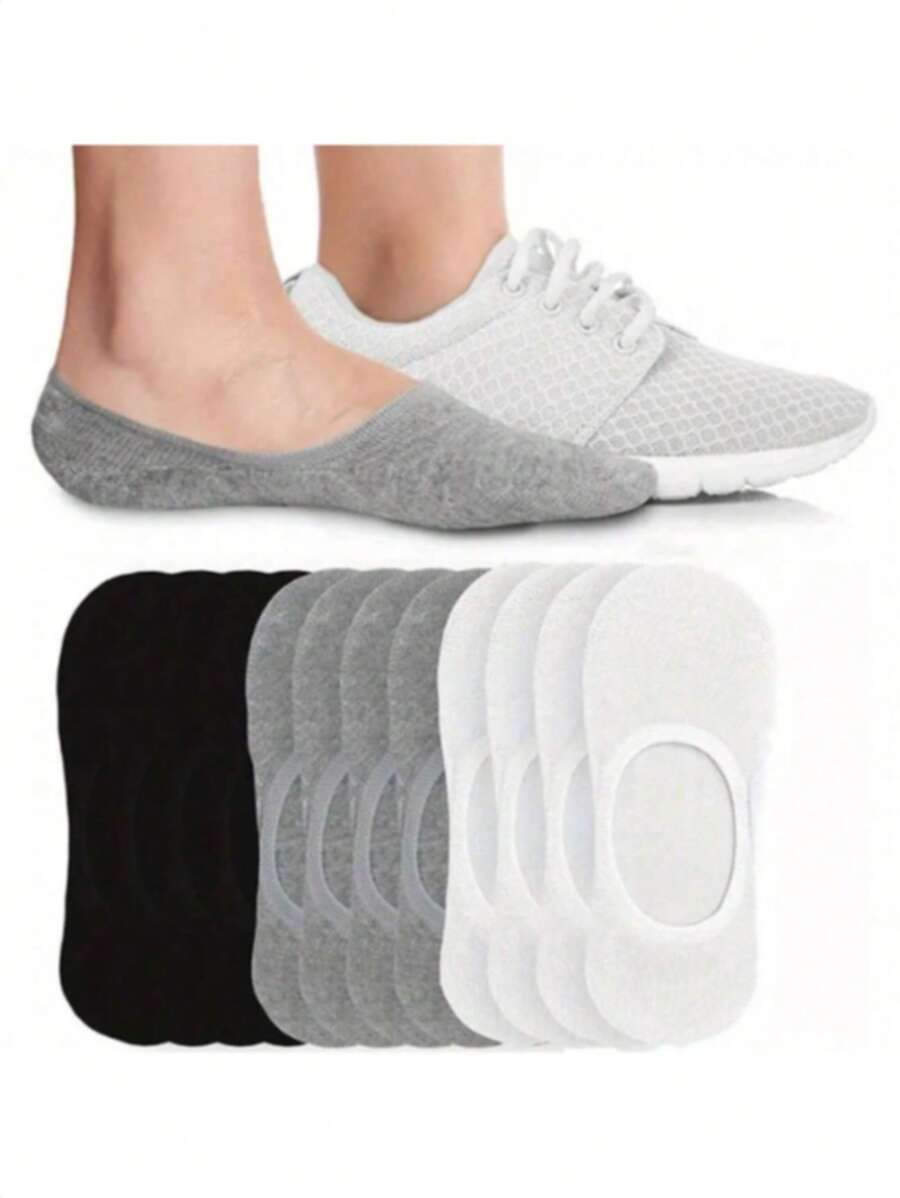 6 paquetes de cómodas calcetines de tripulación antideslizantes para correr y ciclismo - Calcetines deportivos