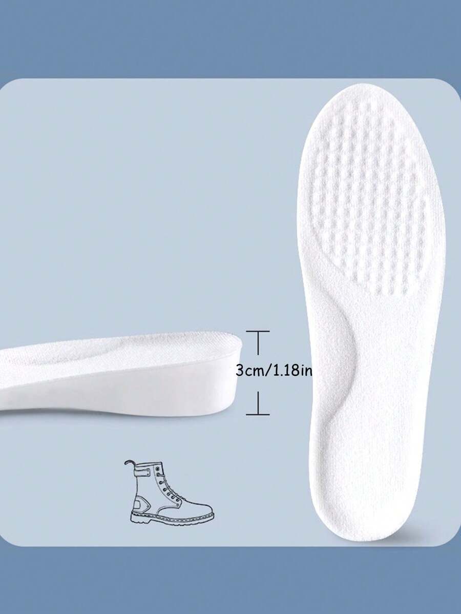 1 paio di solette invisibili ammortizzanti ed elastiche per aumentare l'altezza da 1 cm a 6 cm, adatte per stivali, scarpi sportivi e vari tipi di scarpe, unisex
