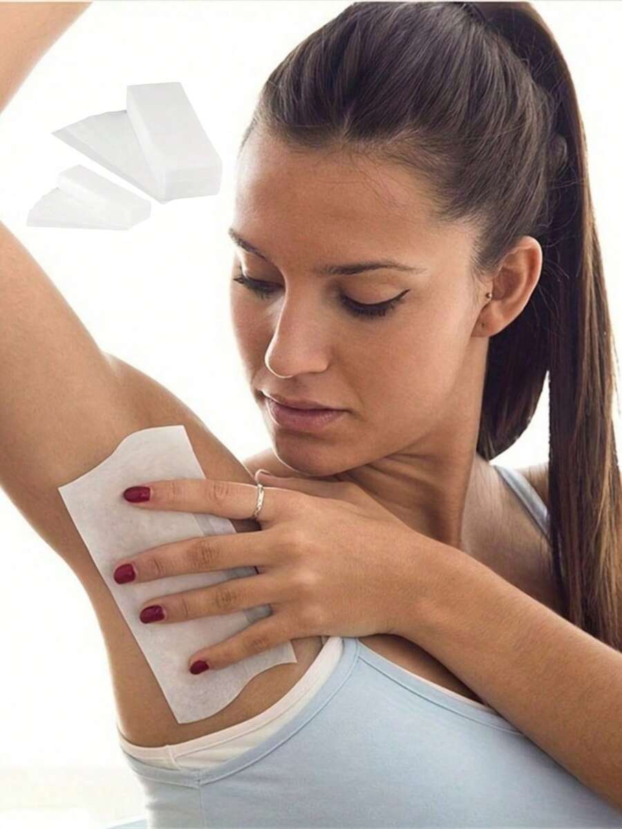 10/30/50/80/100Pcs Disposable Hair Removal Wax Paper Sets|Non-Woven & Amber Paper Wax Strips For Full Body & Face – Professional Salon, Painless & Gentle Hair Removal – White Wax Strips For Eyebrows, Legs, Bikini & Body Areas