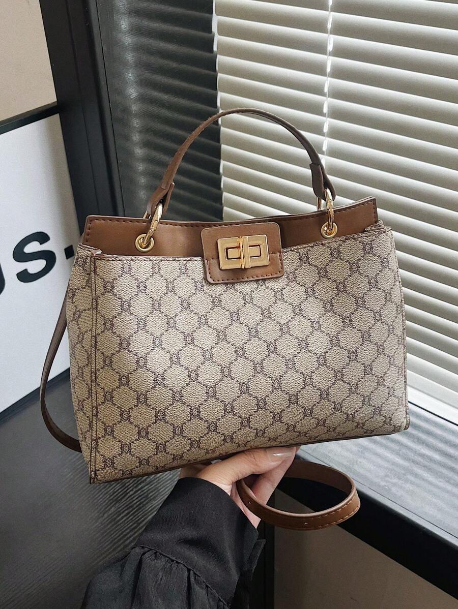 Nowa modna damska torebka, torba typu tote z PU w kwiaty w stylu retro, szykowna torba na ramię, odpowiednia na randkę, zakupy, uniwersalna i wykwintna