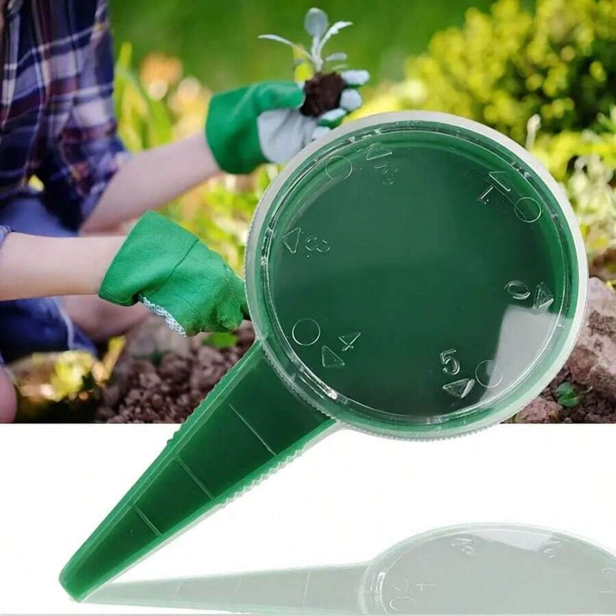 3 Stücke einstellbare Gartensämaschine, mit 5 Samengrößeneinstellungen - ergonomische grüne Griffe und Sichtfenster, Kunststoff geeignet für Bohnen, Erbsen, Reisstreuer - ideal für Hobbygärtner und professionelle Landwirte, Gartengeräte