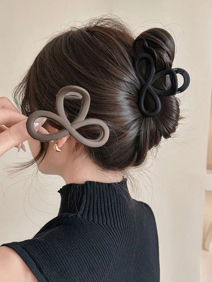 2 buc agrafe de păr cu fundă, culoare cafea, 3,3 in/8,5 cm, minimaliste, stil stradal, potrivite pentru naveta zilnică a femeilor, vacanță, decorare, machiaj, petrecere, cadou de festival, accesoriu de păr, gheare de păr, agrafe de păr, agrafe de păr, cleme de păr, agrafe de păr, tip prinzător de păr, casual