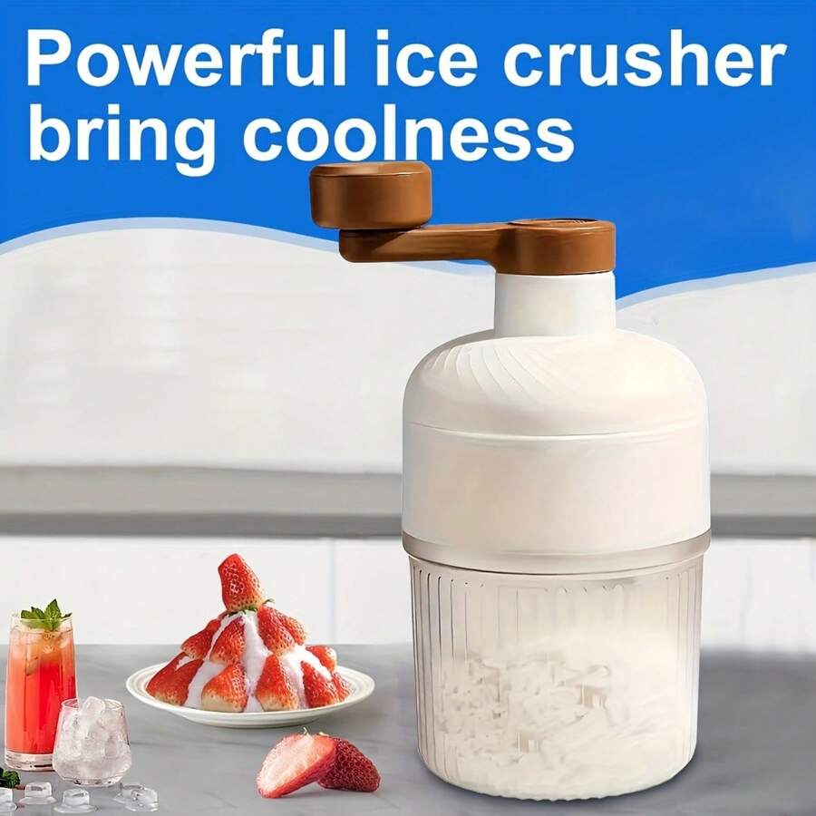 SOKANY Portable Shaved Ice Machine, Smoothie Machine, Ice Crusher, Suitable For Making Ice Cream, Fruit Smoothies And Snow Cones, Easy To Operate Handle, Very Suitable For Family, Gatherings And Outdoor Use