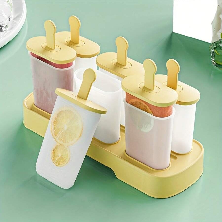 Moule à glace DIY 1 pièce - Glaçons, sorbets et sucettes glacées faits maison - Pack de 6 trous Accessoires de cuisine