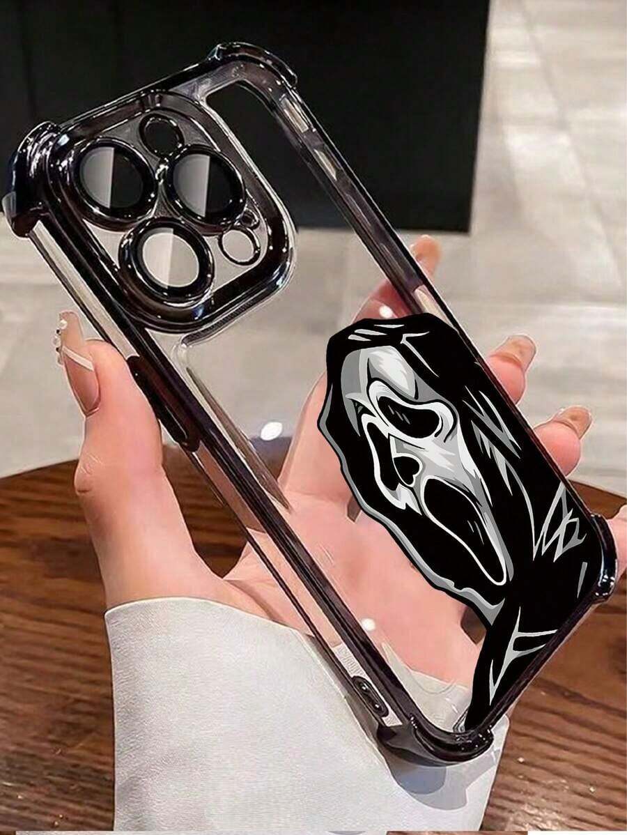 1 Pc Metallic Devil/Skull Shockproof TPU Protective Phone Case Compatible With Iphone 16, 11, 15 Pro Max, 14 Pro Max, Galaxy S25 Ultra, S24, A15, A55, A36, POCO X5, 13C, Hot30i