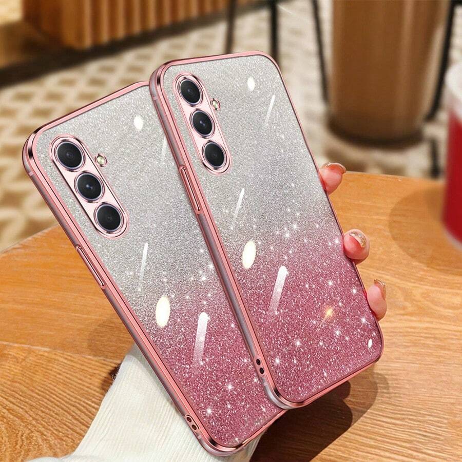 Sequins Popular TPU Plating Gradient Glitter Phone Case Is Suitable For Compatible With Samsung S25 S24 S23 S22 S21 A52 A53 A54 A55 A25 A35 A26 A36 A56 A14 A15 A16