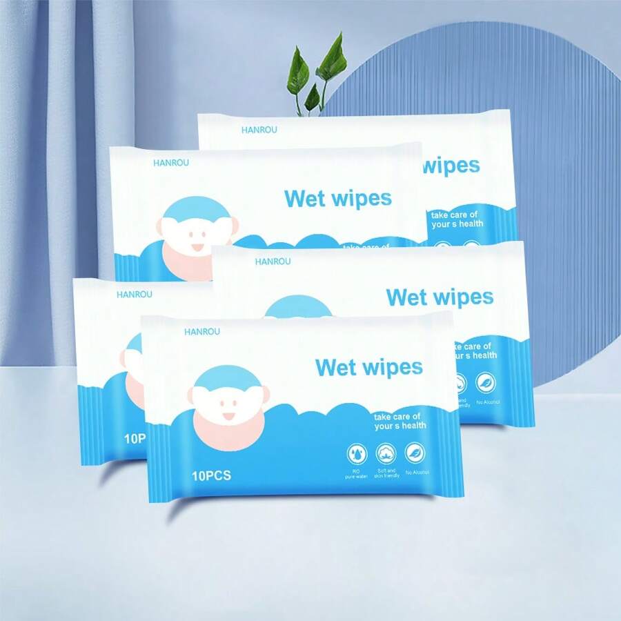 Portable Wet Wipes - Convenient Portable Cleaning Wet Wipes Suitable For Outdoor, Travel, Hiking, BBQ, Work And Daily Use