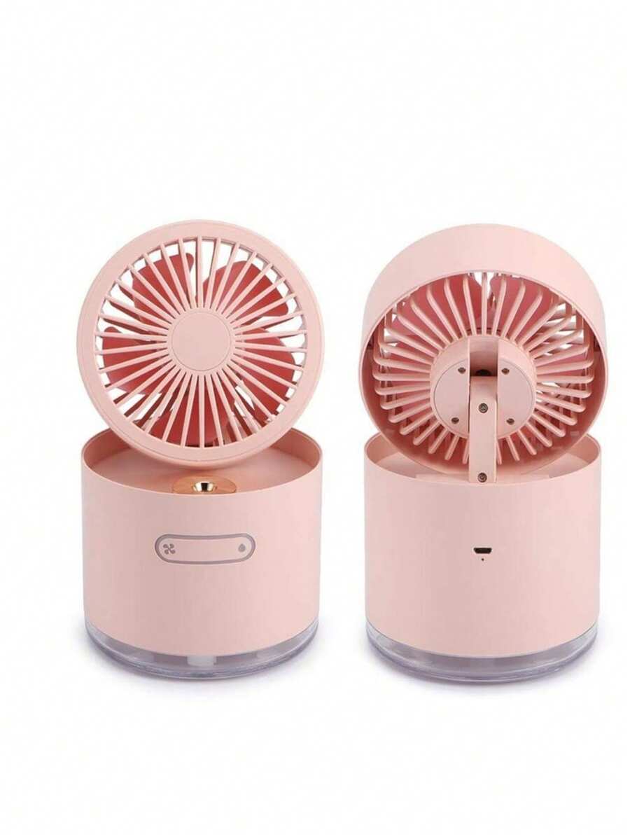 El ventilador de mesa con función de pulverización es adecuado para familias, campamentos al aire libre y viajes, ventiladores pequeños y potentes.