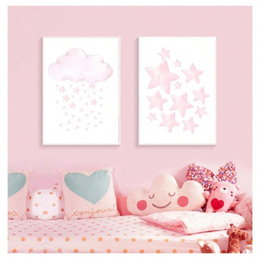 1 peça pôster balão rosa animal viagem impressão pintura nórdica criança quarto decoração pintura em tela decoração para casa decoração de quarto arte decoração de parede moldura opcional