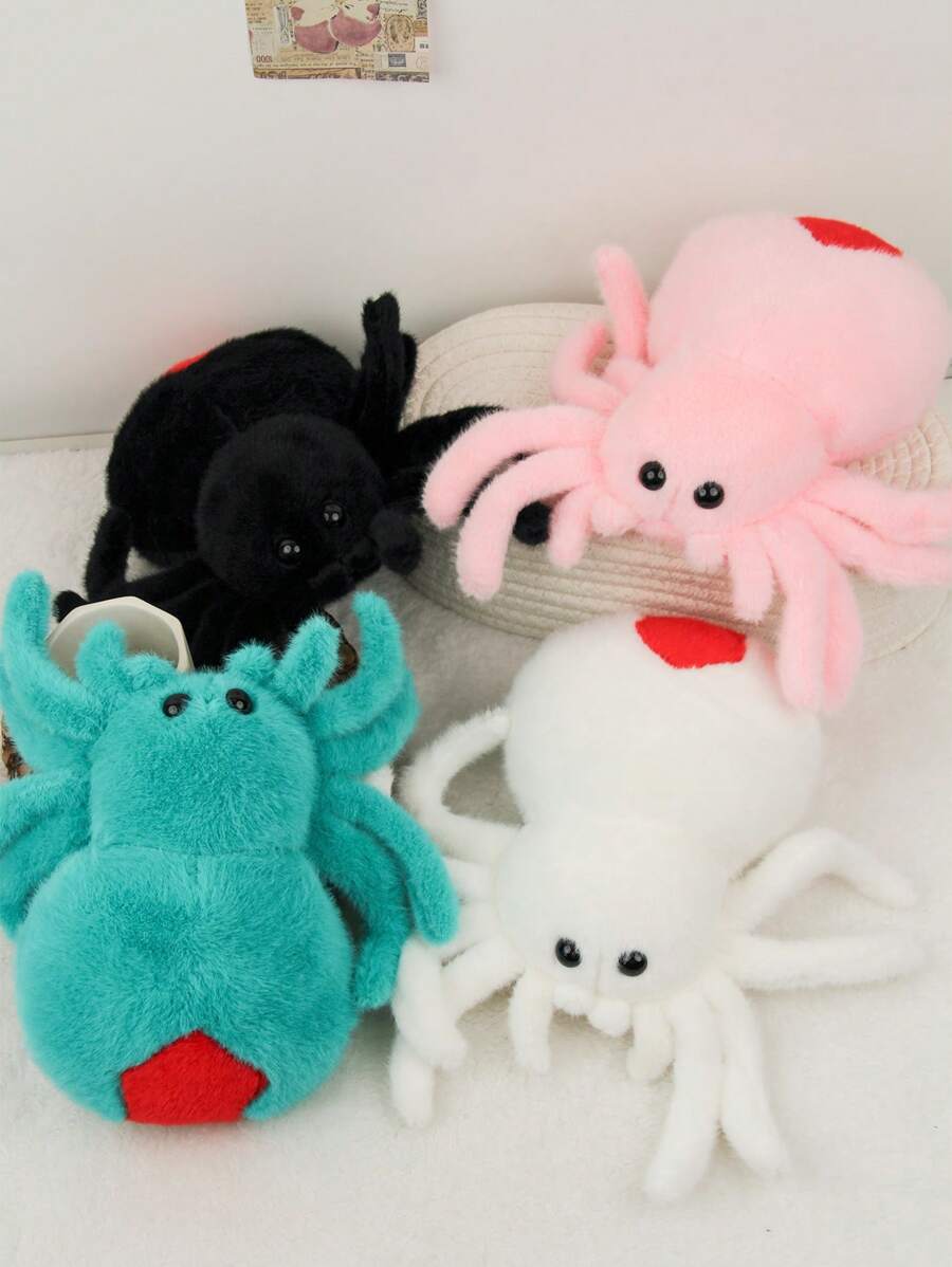 1 pieza Muñeco de araña de peluche esponjoso de alta gama, muñeco de dormitorio, juguete de peluche adorable, regalo de cumpleaños para amigos, decoración de Halloween, regalo para el Día de la Madre, cumpleaños de amigos, regalo de Navidad, regalo de cumpleaños estilo navideño