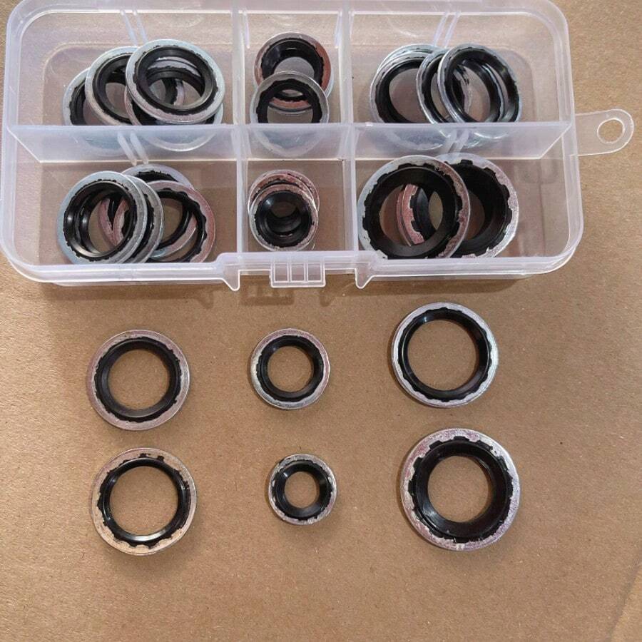 30 Stücke/Packung Kompressor-Dichtungsabdeckungen für Klimaanlagen, 6 Größen passend für Buick Excelle, Sail, Encore, Cruze, Cadillac, Chevrolet, Ringe zum Abdichten der Autoklimaanlage-Pumpe