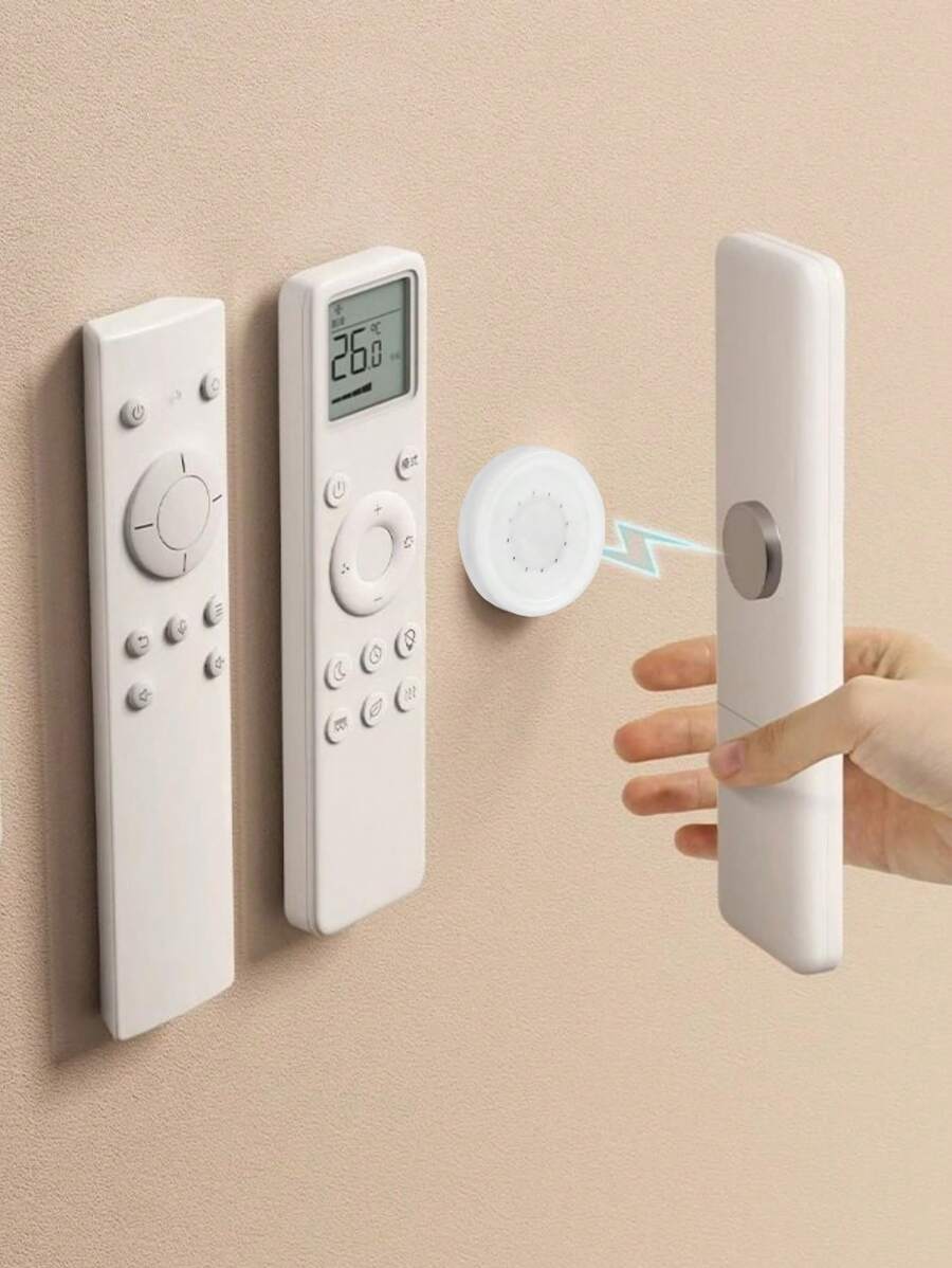 Portable Magnetic Control Remote Control Bracket Self-Adhesive Plastic, Non-Punching, Remote Router Wall Bracket For Home Office