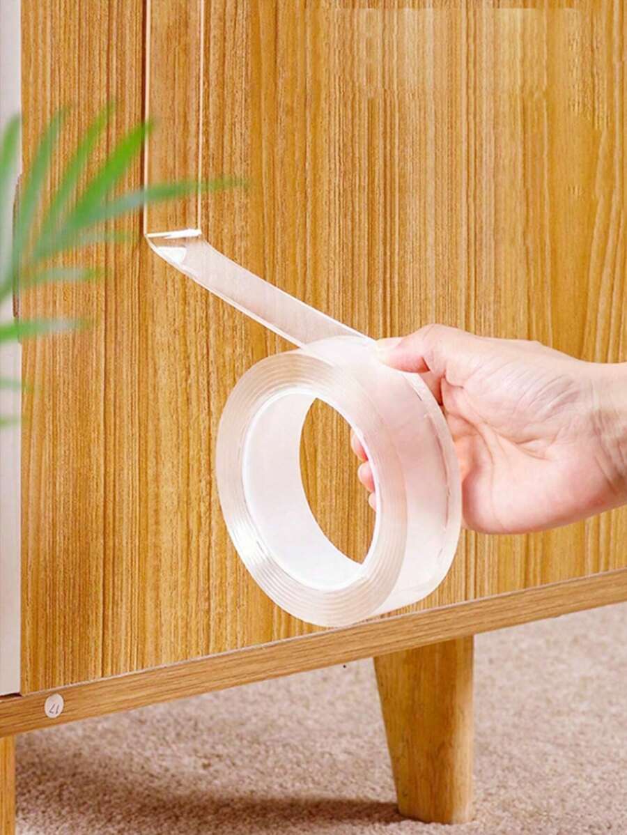 1Roll Multipurpose Double Sided Adhesive Tape,Daily Clear Applicable Strong Ductility Sealing Strip Rubber Seal,Easy To Use Back To School