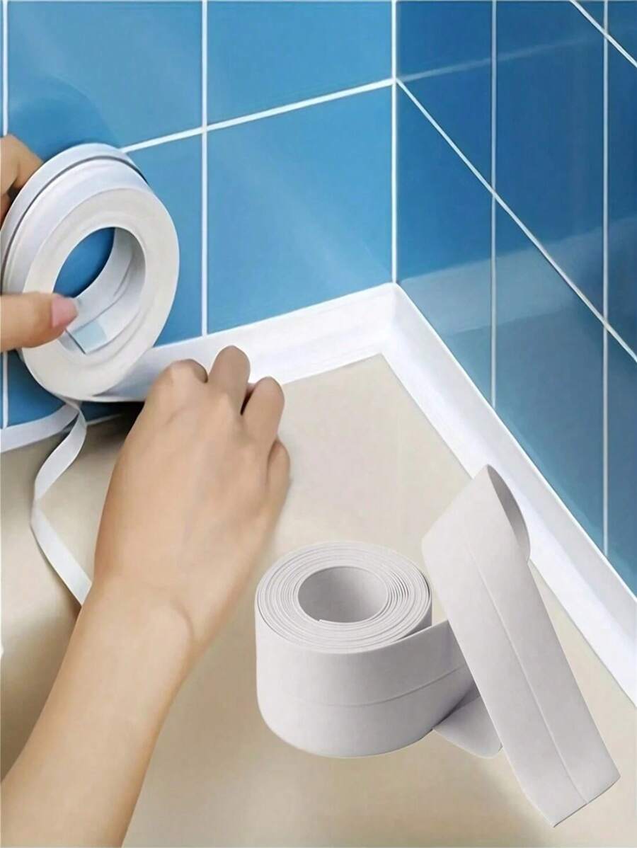 Waterproof Sealing Tape For Bathroom And Toilet, Self-Adhesive Sealing Strip For Bathtub And Walls, PVC Waterproof Sealing Tape For Sink, Protecting Bathroom, Toilet, Bathtub, Floor And Wall Edges, White Back To School
