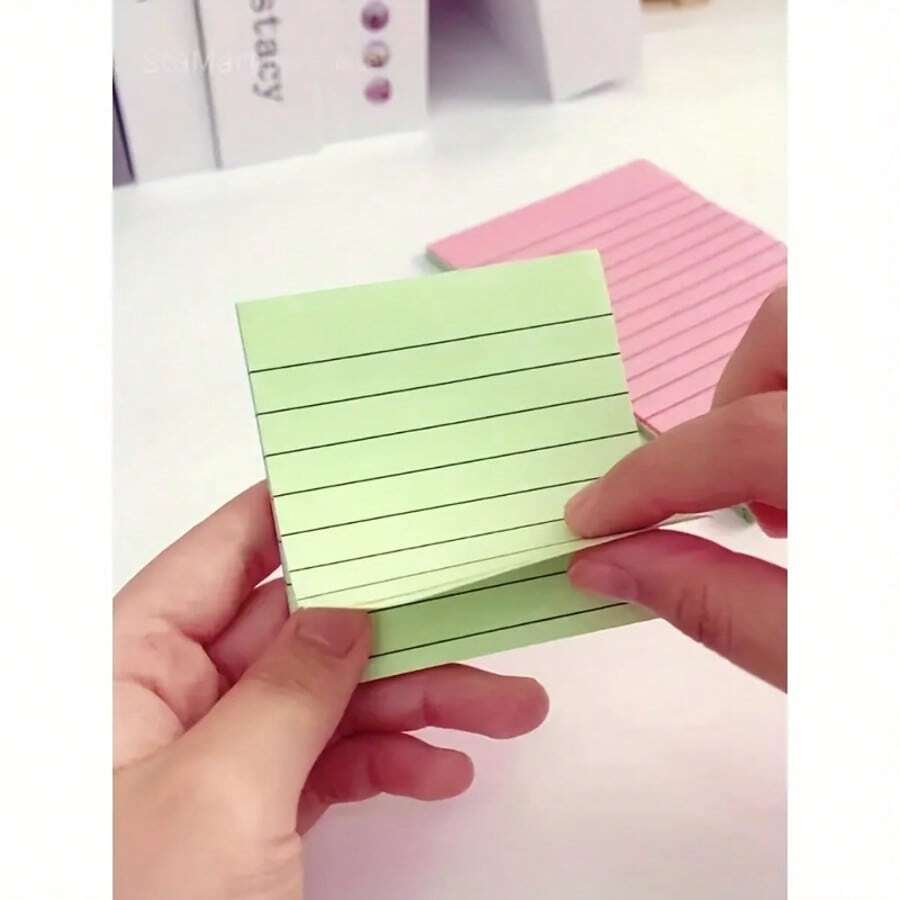 4 Colors, Portable Self-Adhesive Memo Pad, Suitable For Office, Home, And School Use, Small Notepad, Writing Notebook