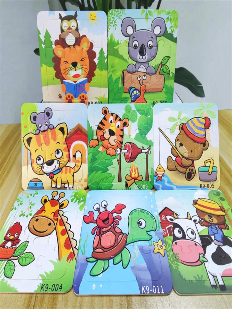 1 Set mit 9 Stücke dickem Schaum Wal, Katze, Schildkröte, Astronaut geformte Puzzles, Bildungsgeschenke für Kinder, Weihnachtsgeschenk