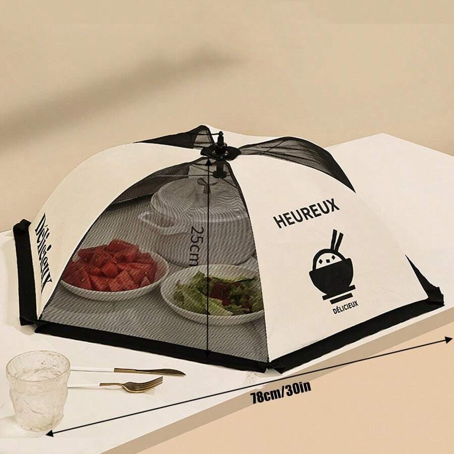 1 pieza Tapa para alimentos, Tapa plegable para restos de comida, Cubierta para mesa de comedor, Paraguas para vegetales, Prevención de moscas y polvo