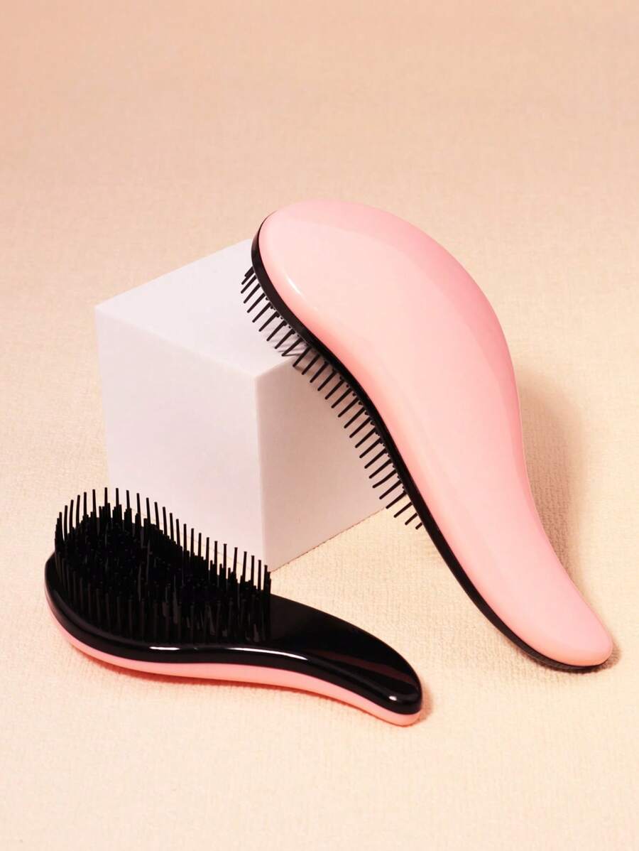 Hair Detangling Brush, 1pc Material Simple Solid Color Hair Brush, Suitable For Wet And Dry Hair Combs, Hair Brush, Comb, Hair Styling Tools, Hair Products And Accessories, Suitable For Hairdressing Salon Beauty Travel Essentials