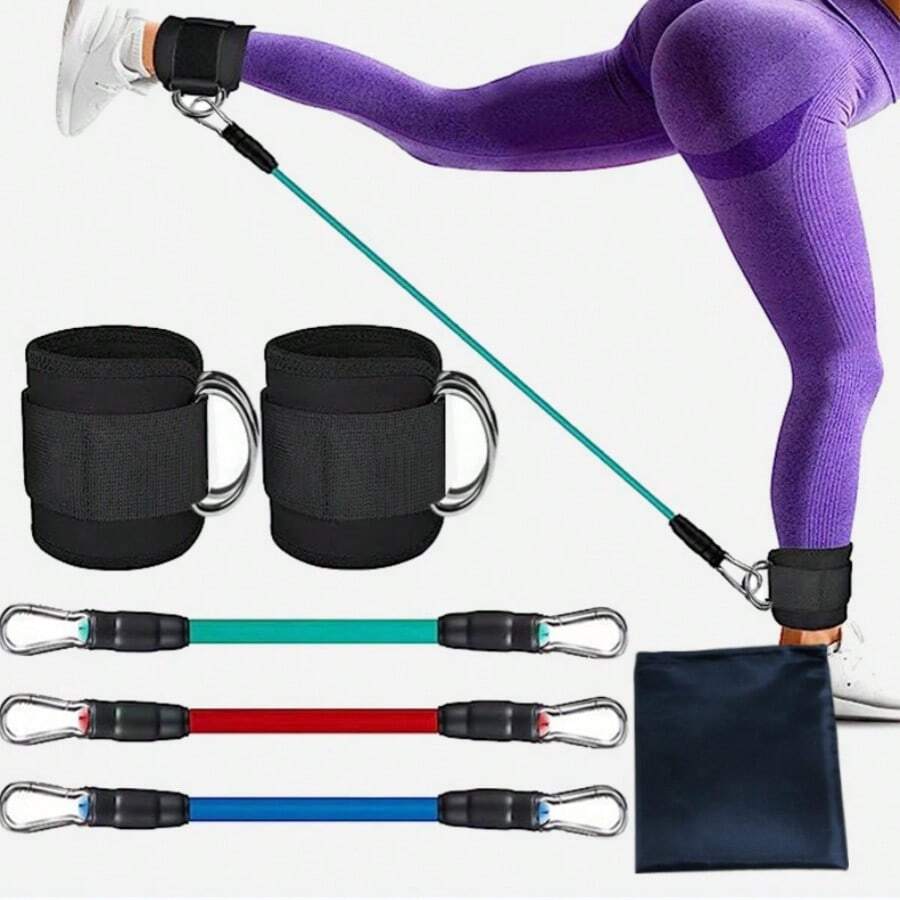 1set/5pcs Tension Arch Resistance Bands Ankle Training Fitness Equipment Set, Leg/Butt/Hip Glute Exercise Bands For Shaping And Slimming (Larger Size Available, Refer To Image 6)