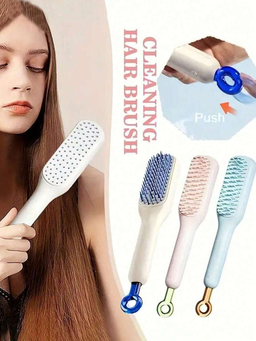 Retractable Magic Comb For Scalp Cleaning Without Damaging Hair, Portable Hairdressing Massage Comb, Household Anti-Static Hair Comb, Hair Brush, Hairdressing Comb, Rotating Telescopic Comb, Hair Straightening Comb, Massage Comb, Gentle On Scalp, Easy Clean Magic Hairbrush,For Scalp Cleaning, Anti-Static, Portable, Volumizing Scalp Massage Brush, For Travel,Outdoor,Sport,Office,School,Hair Clips,Hair Accessories