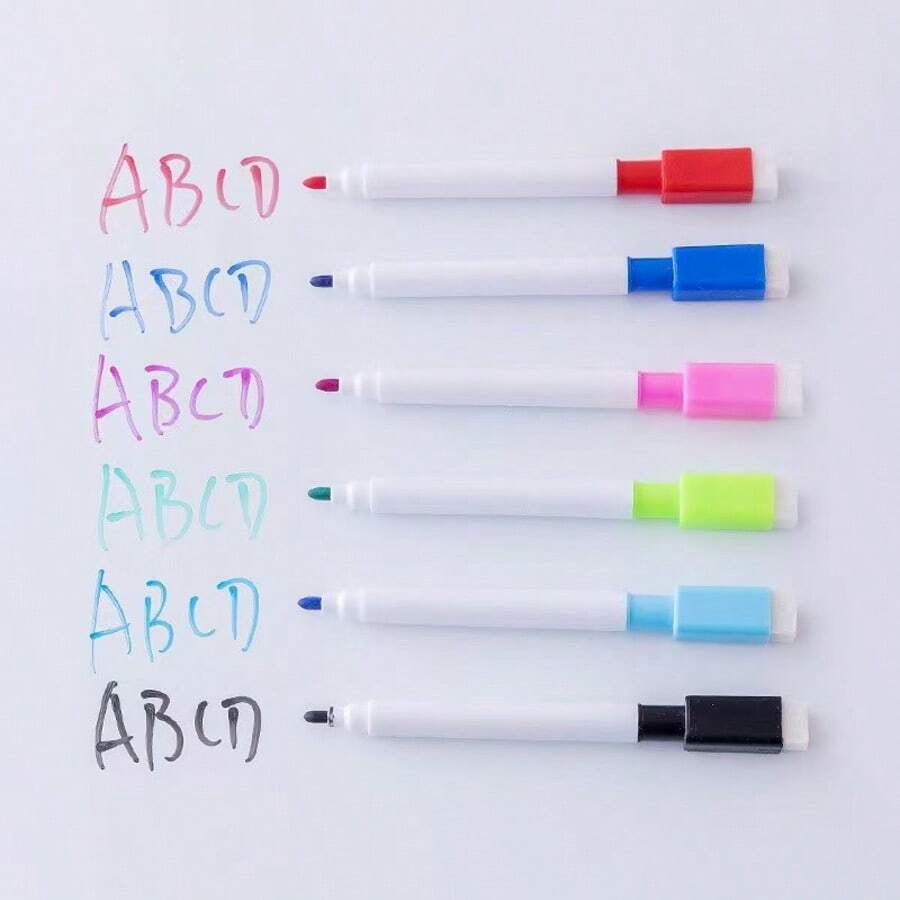 Marcadores coloridos laváveis e apagáveis à base de água, criativos e apagáveis para alunos, professores, quadros brancos, pranchetas, materiais escolares, volta às aulas