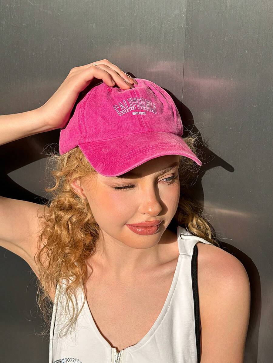 DareSee 1 Stück Unisex California Vintage-Baseballkappe, farbenfrohe Mütze für Pärchen für Outdoor, Musik-Festivals, Y2K-Festivals und Schulanfang