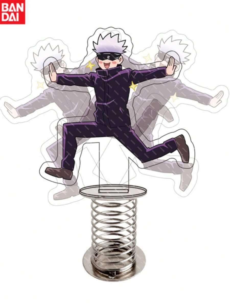bandai Bandai Anime Jiu Jitsu Kaisen Gojo Sato Shake Frame Model, Double-Sided Transparent Acrylic Tabletop Decoration, Stress Relieving Toy, Car Decoration, Spring Swing Piece, Suitable For Vehicle, Office Desk And Bicycle Decoration, Perfect Party Gift&Birthday Surprise Gift, Ideal Choice For Christmas, Halloween And Thanksgiving Gifts. Back To School