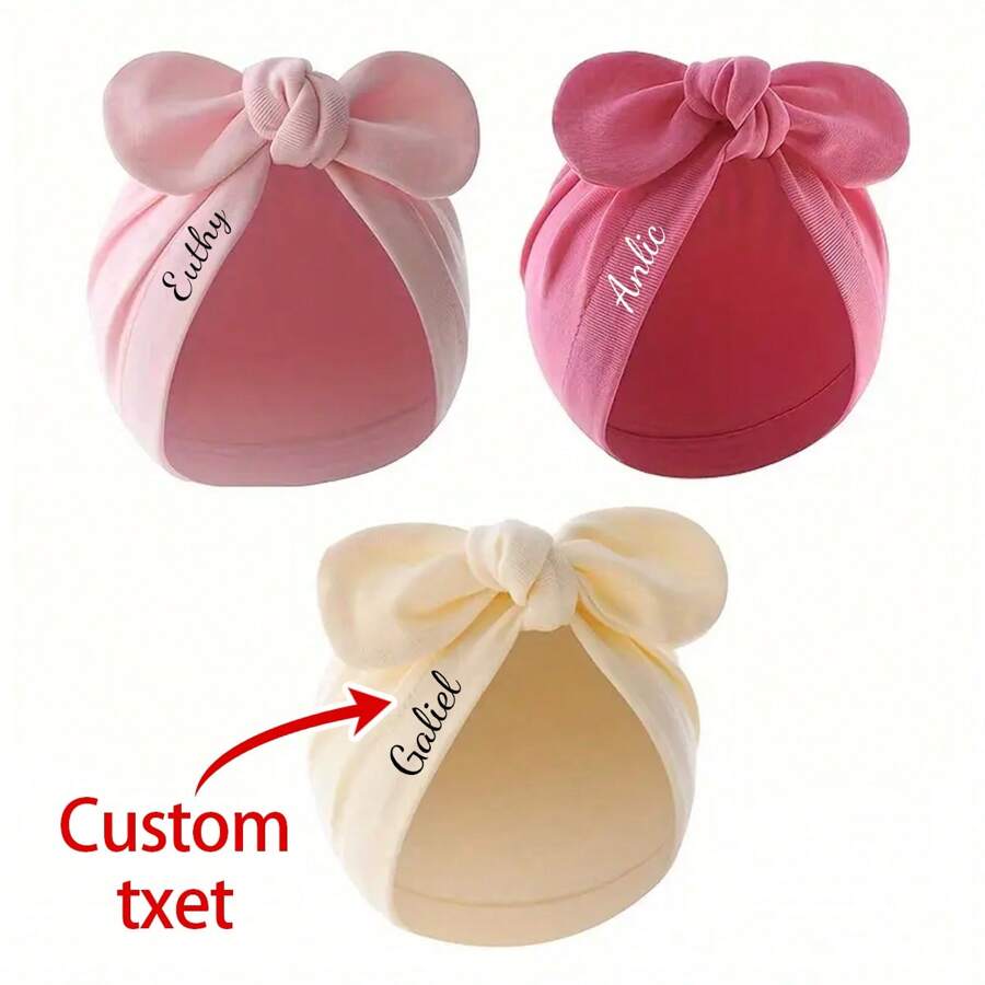 1 pièce Bonnet personnalisé avec nom de bébé nouveau-né, usage quotidien pour bébés garçons et filles, anti-griffures et chaud, convient à toutes les saisons, nom/logo personnalisé imprimé, cadeau de naissance, cadeau idéal pour les enfants, multifonctionnel, ornemental, lettre, élégant, moderne, coloré, mignon, adorable, décontracté, personnalisé, unique, idéal pour lui, idéal pour elle