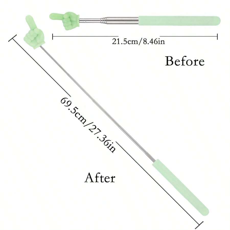 1 Random Color Telescopic Stainless Steel Teaching Stick, Portable And Portable Teaching Stick