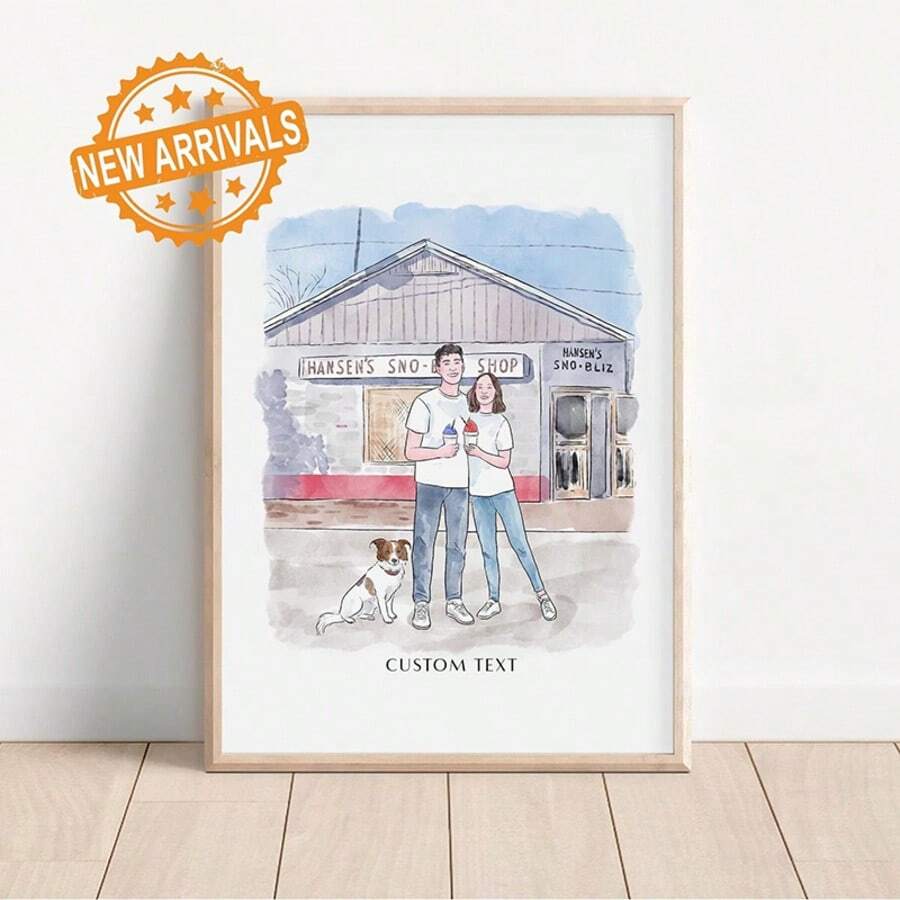 Retrato personalizado en acuarela, retrato familiar a partir de una foto, ilustración personalizada de pareja, pintura en acuarela, regalo de aniversario, regalo de compromiso