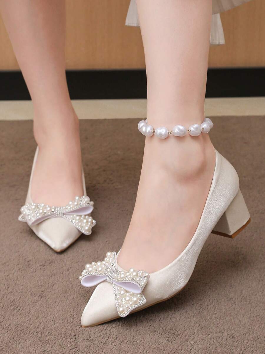 Red Bride Wedding Shoes For Women, New 2024 Summer Low Heel Chunky Heel Non-Fatiguing High Heel Shoes For Bridal Ceremonies