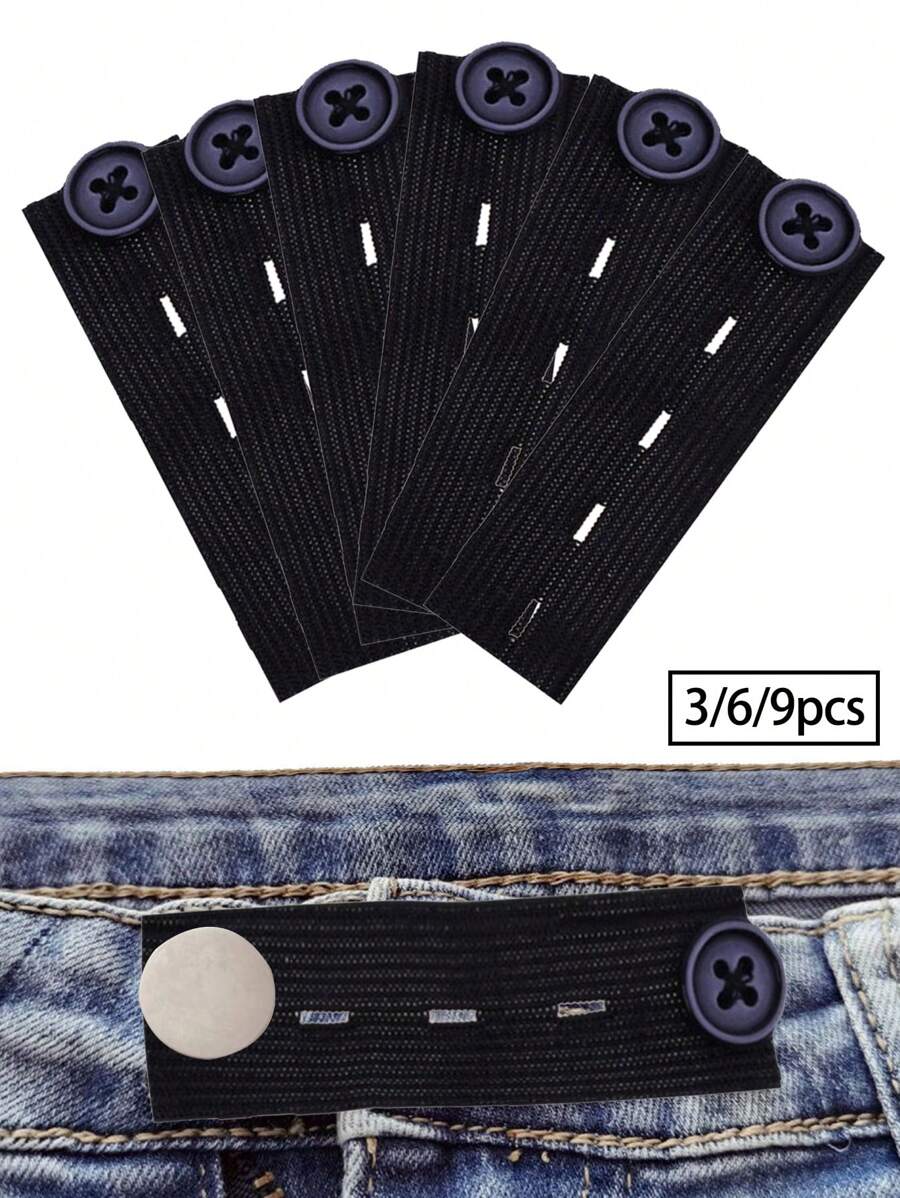 Denim Waist Enlargement Tool, Adjustable Elastic Waist Extenders ,Waistband Expander For Men And Women Jeans Pants,Extension Buckle, Waist Expansion Button Elastic Adjustment Buckle, Detachable, DIY Garment Accessories Button Extender,Waist Enlargement Without Seam Buckle, Suitable For Jeans, Trousers, Seamless Detachable Denim Tight Buckle, Comfortable Fit Button