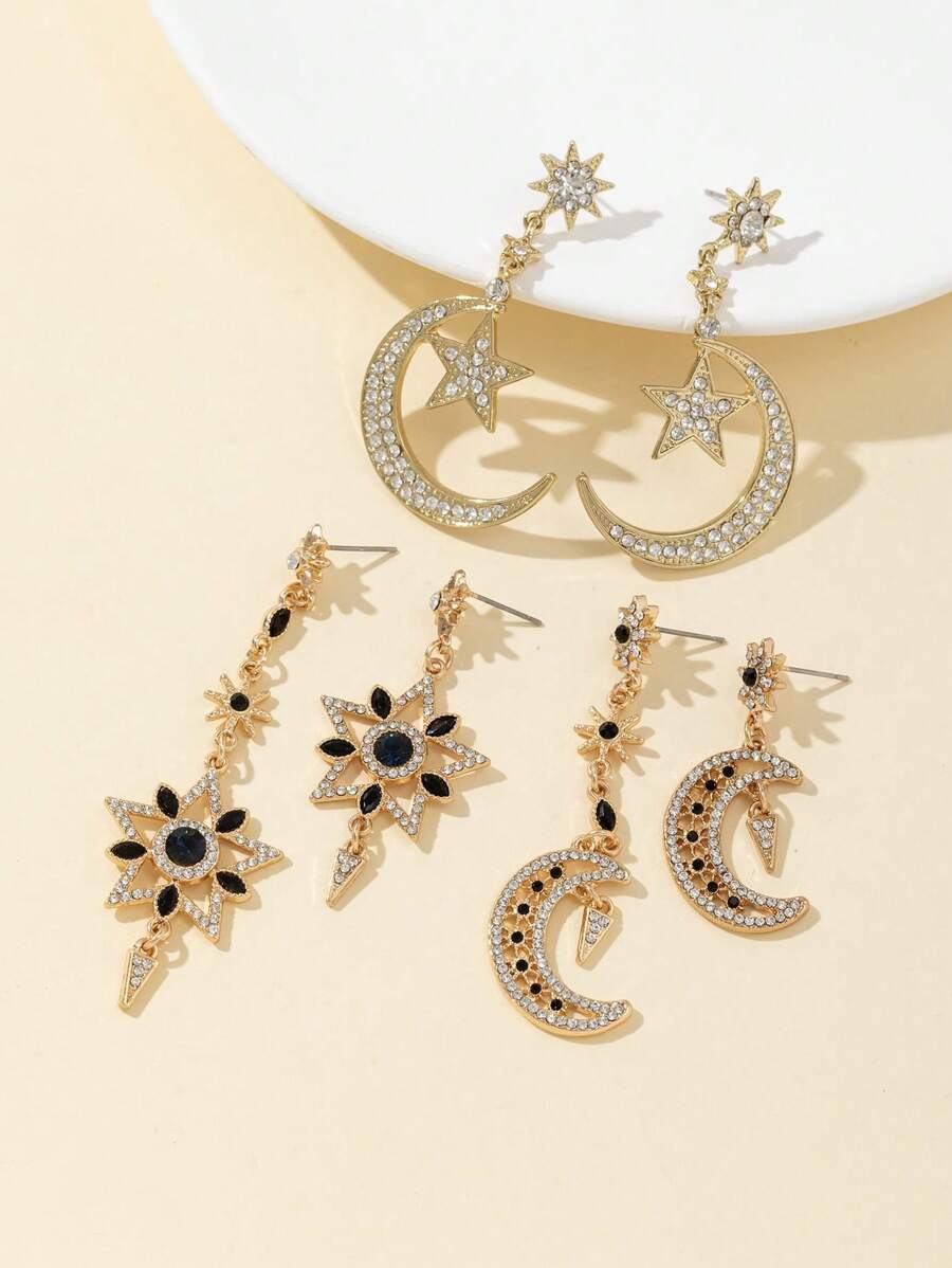 1 Pair Of Women's Vintage Bohemian Style Sun And Moon Tassel Earrings, Retro Style And Sexy For Everyday Wear. Also A Great Choice For Occasions Such As Fashion Shows And Social Media Ads.