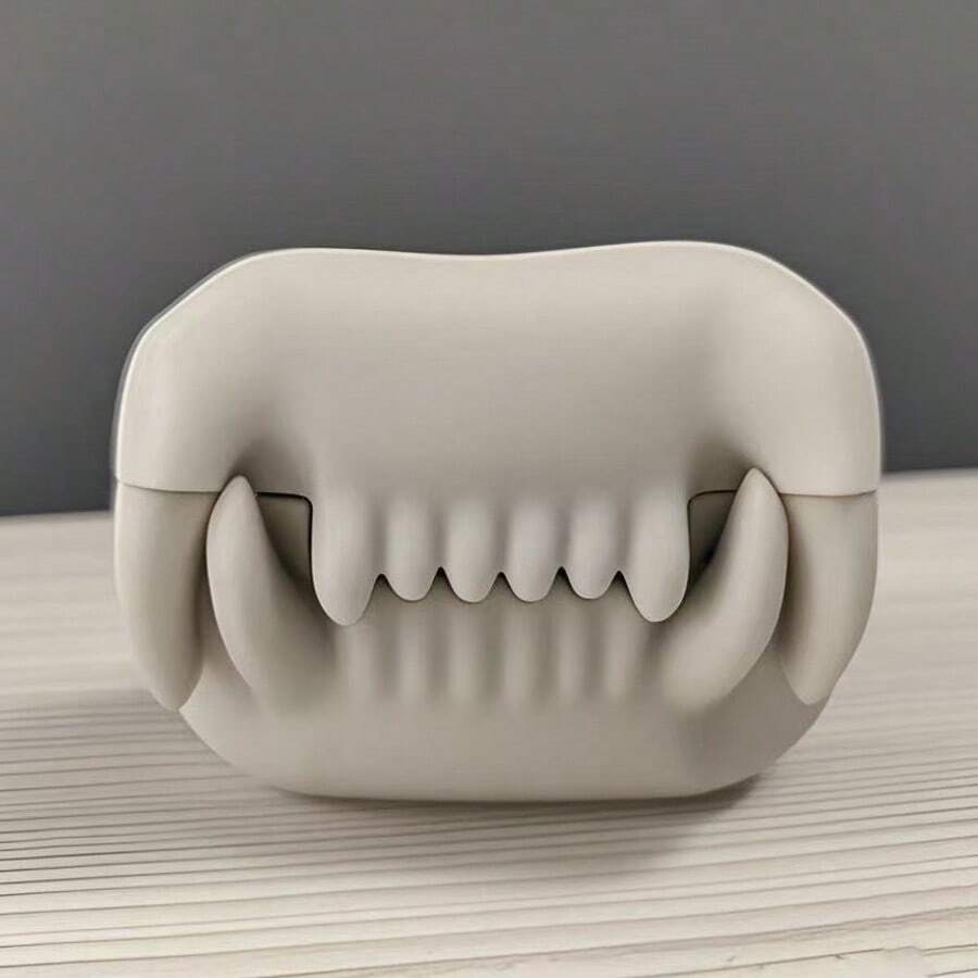 Funda para teléfono divertida, funda para teléfono fea. 1 pieza Estuche creativo y único para auriculares con diseño de diente