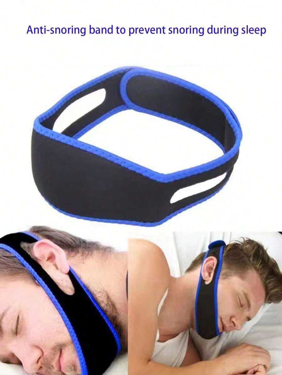 1 Peça Apoio de Queixo Anti-Ronco, Apoio de Queixo Aliviador de Ronco, Posicionador de Mandíbula para Prevenir Apneia do Sono por Boca Fechada