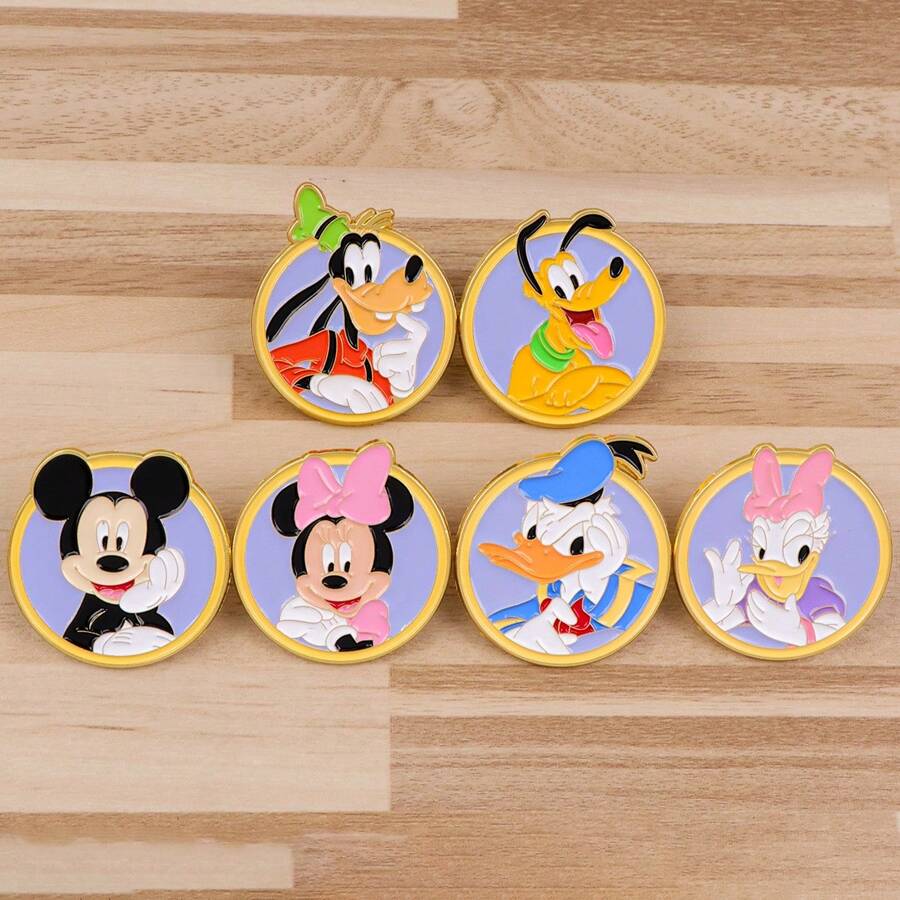 Disney 1 pièce Broche Disney Mickey Mouse, Minnie Mouse, Daisy Duck - Broche de revers émail mignon pour la décoration des sacs à dos, vêtements