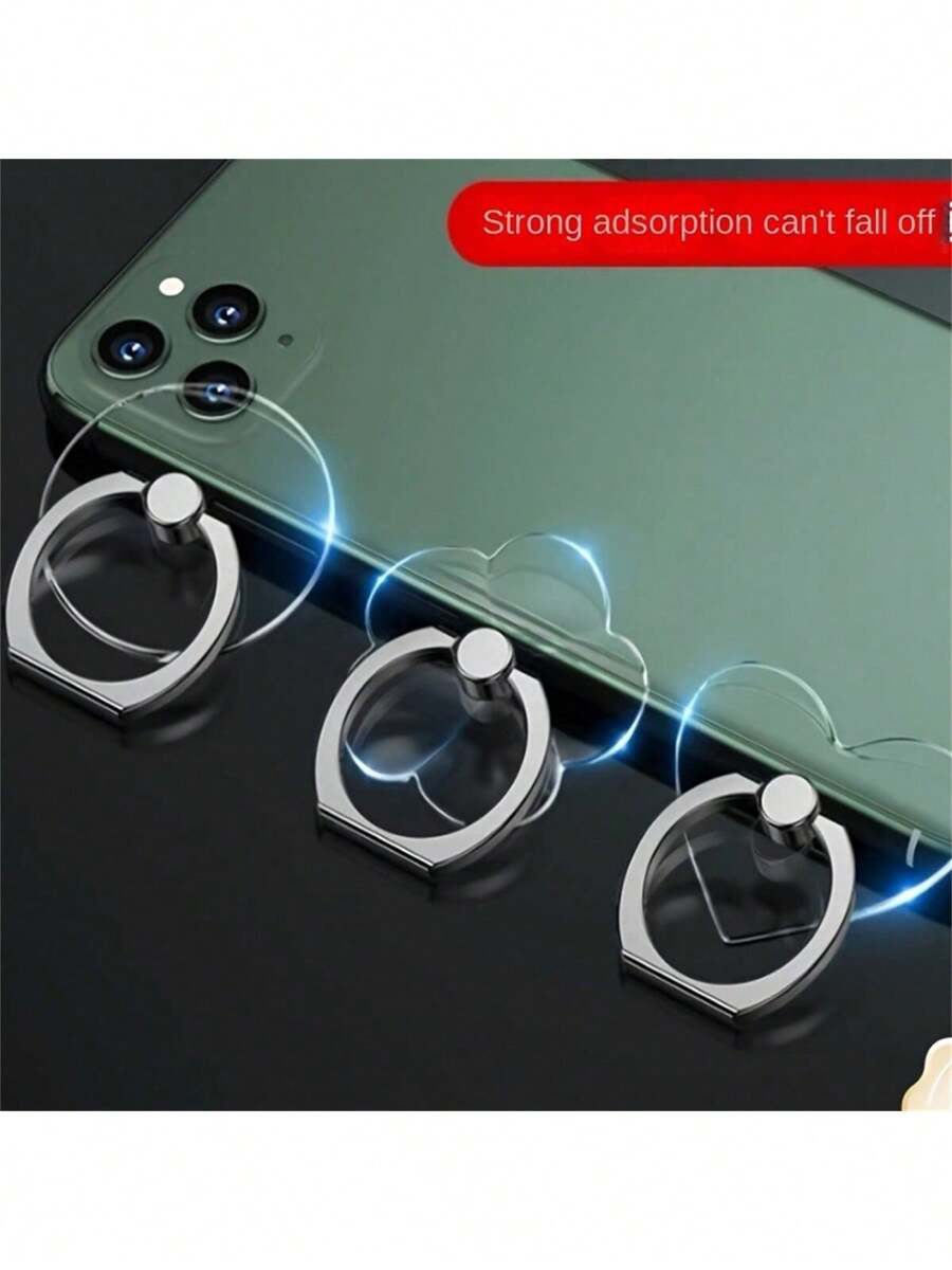 Mobile Phone Ring Holder Transparent Mobile Phone Ring Buckle 360 Holder Mobile Phone Support Mobile Phone Compatible With IPhone, Android Phone, Gift For Birthday, Family, Friends Finger Ring Holder, Phone Grip, Phone Accessories