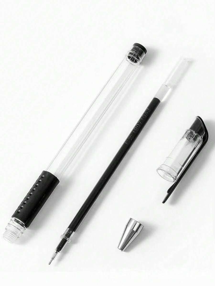 3 verschiedenfarbige Textmarker, tragbare Unterschriftenstifte, Lernbriefkugelschreiber, Büro-Kugelschreiber, sortierte Stift- und Gelspitzen, Schulmaterial, Schulanfang