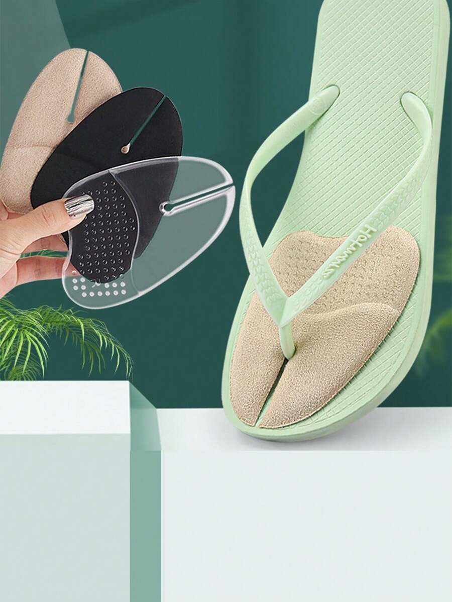 1 Paio di infradito unisex in silicone trasparente con suola interna con perline massaggianti antiscivolo, sandali/infradito con cuscinetto regolabile, ammortizzazione degli urti, ritagliabili