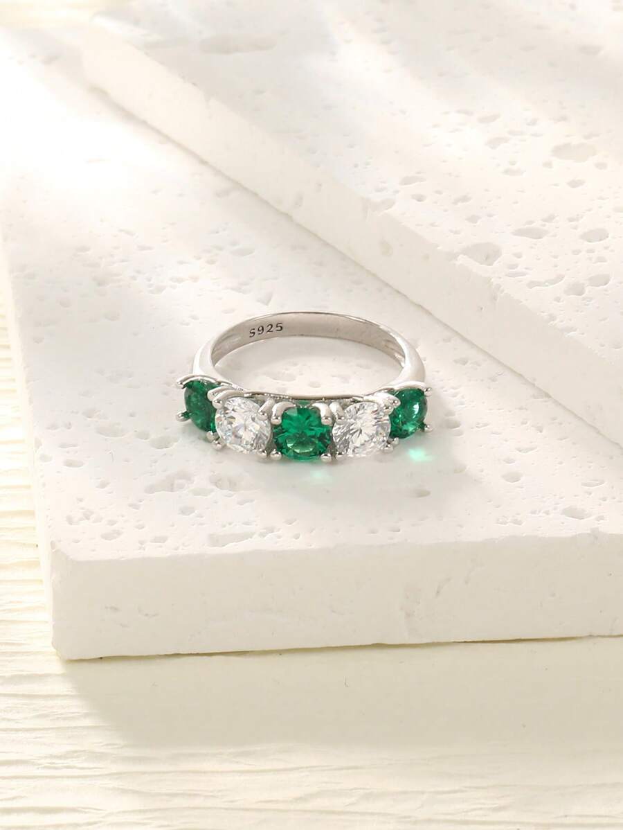 925 Sterling Silver Elegant Finger Ring, Suitable For Daily Wear, Wedding Anniversary Gift, Fashion Quality Ring