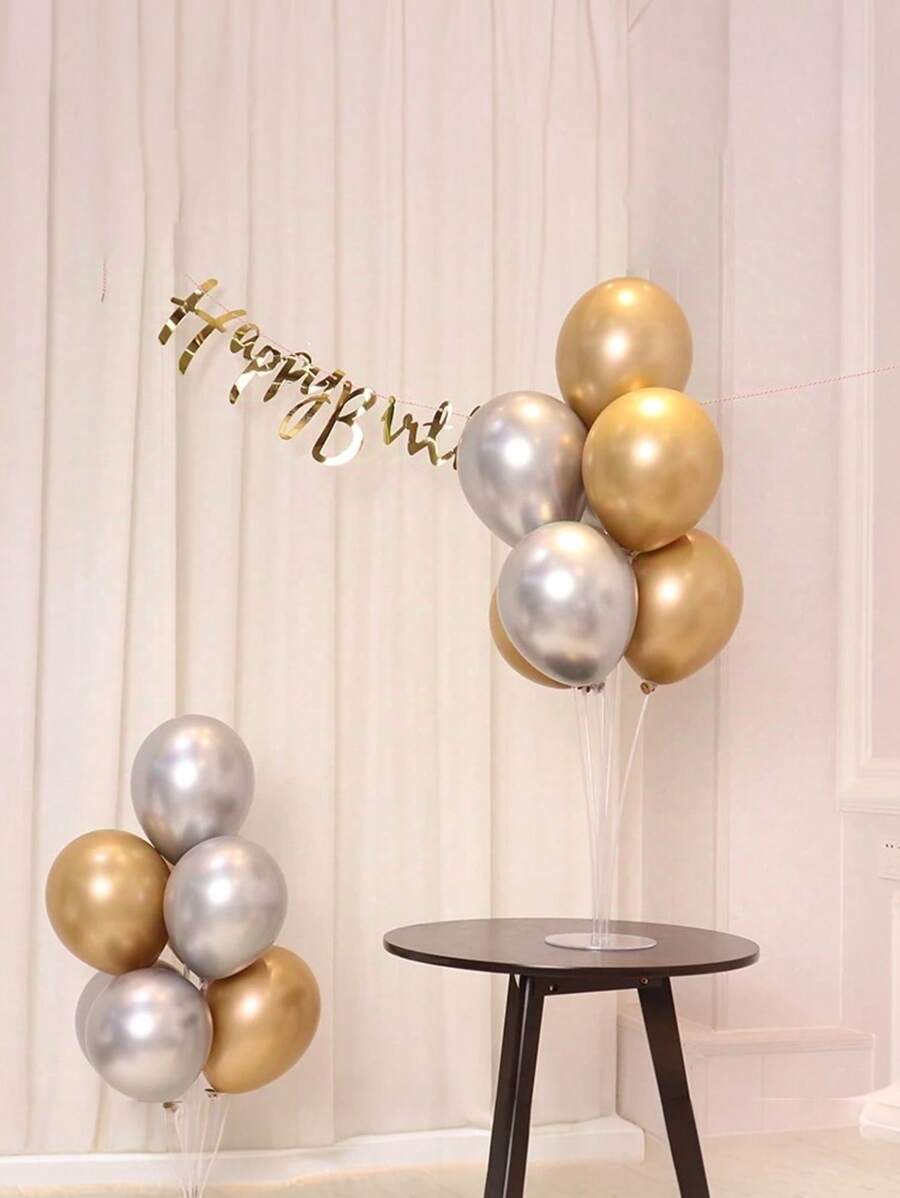Table Balloon Stand Kit (2Table Balloon Holder, 1Balloon Pump, 1Balloon Knotter), Balloon Sticks Balloons Stand, Transparent Balloon Stand Decoration For Party, Wedding, Birthday, Christmas