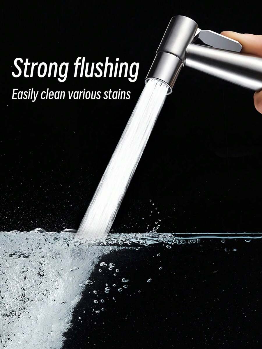 Handgehaltener Bidet-Sprühkopf aus Edelstahl, Badezimmer Bidet Sprühkopf, Toiletten Armatur Sprayer für Dusche, Badezimmer, Douche, Shattaf Hygiene, Toiletten Lappen Reinigung (nur Sprühkopf)