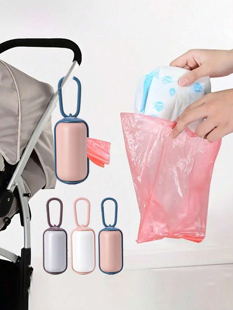 1pc Baby Diaper Trash Bag Dispenser, Travel Diaper Baby Organizer Bag, Disposable Diaper Bag Holder